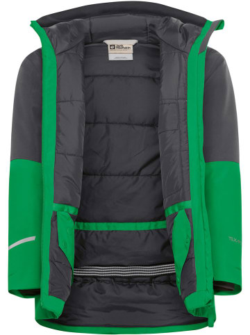 Jack Wolfskin Kurtka zimowa "Actamic" w kolorze zielono-antracytowym