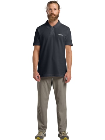 Jack Wolfskin Funkcyjna koszulka polo "Essential" w kolorze antracytowym