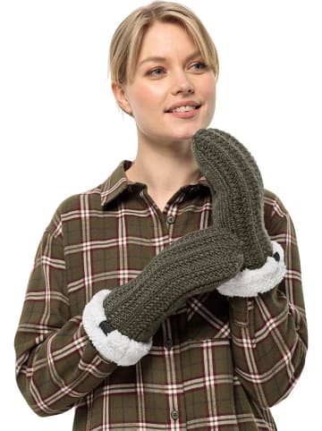 Jack Wolfskin Fäustlinge "Highloft" in Khaki