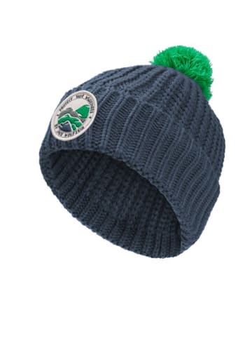 Jack Wolfskin Muts "Pompom Badge" donkerblauw/groen