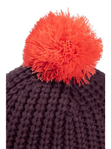 Jack Wolfskin Mütze "Pompom Badge" in Lila/ Orange
