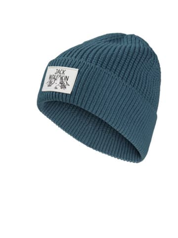 Jack Wolfskin Czapka beanie "Badge" w kolorze niebieskim