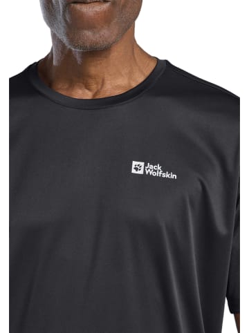 Jack Wolfskin Funktionsshirt "Tech T" in Schwarz