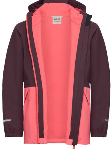 Jack Wolfskin Kurtka zimowa "Snowy Days" w kolorze fioletowo-różowym