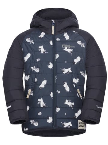 Jack Wolfskin Kurtka zimowa "Moomin" w kolorze granatowo-białym