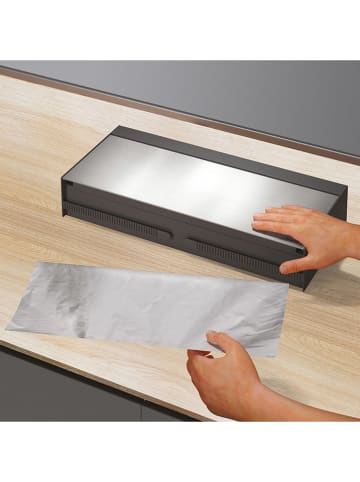 metaltex Keukenrolhouder "Inox" zilverkleurig - (B)38 x (H)17 x (D)6 cm