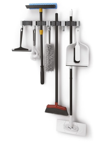 metaltex 2-delige set: bezemlijsten "Hang-up'' grijs - (B)21,5 x (H)4,5 x (D)5 cm