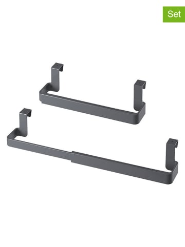 metaltex 2-delige handdoekhouderset "Flex-Bar" grijs