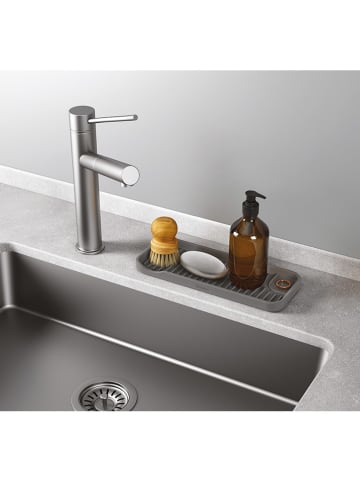 metaltex Spoelmat "Tidy-Mat'' grijs - (L)9 x (B)23 cm