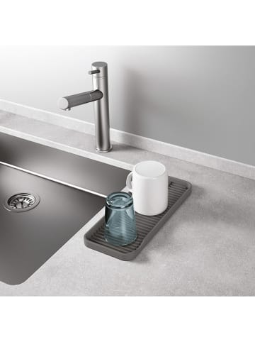 metaltex Mata "Tidy-Mat XL" w kolorze szarym na zlew - 12 x 30,5 cm