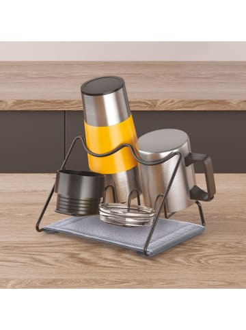 metaltex Ociekacz w kolorze szaro-czarnym na kubki - 15 x 16 x 21 cm