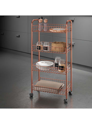 metaltex Allzweckwagen "Ascona" in Kupfer - (B)41 x (H)86 x (T)26 cm
