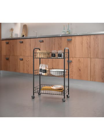 metaltex Wózek wielofunkcyjny "Lugano" w kolorze czarnym - 41 x 63 x 23 cm