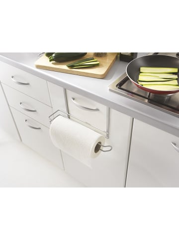 metaltex Keukenrolhouder "Galileo" zilverkleurig - (B)34 x (H)18 x (D)10 cm