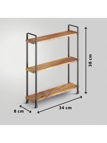 metaltex Gewürzregal in Hellbraun - (B)34 x (H)38 x (T)8 cm