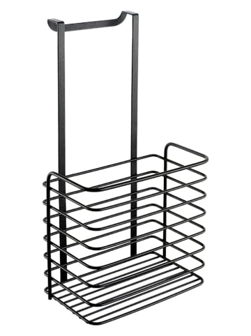 metaltex Einhängekorb "Lava" in Schwarz - (B)20 x (H)36 x (T)15 cm