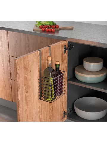 metaltex Koszyk wiszący "Lava" w kolorze czarnym - 20 x 36 x 15 cm