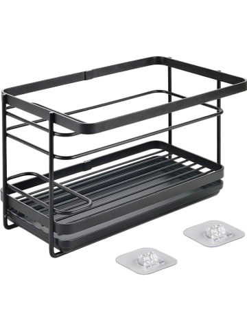 metaltex Spülbecken-Organizer ''Lava'' in Schwarz - (B)22 x (H)14 x (T)13 cm