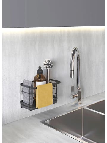 metaltex Gootsteenorganizer "Lava" zwart - (B)22 x (H)14 x (D)13 cm