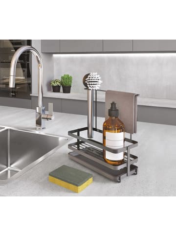 metaltex Spülbecken-Organizer ''Lava'' in Schwarz - (B)22 x (H)24 x (T)11 cm