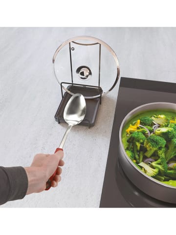 metaltex Stojak "Lava" w kolorze czarnym na pokrywki - 17 x 19 x 12 cm