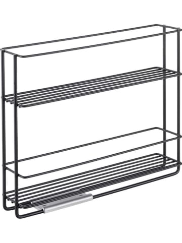 metaltex Gewürzregal ''In & Out'' in Schwarz - (B)6 x (H)22 x (T)28 cm