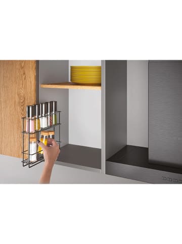 metaltex Regał "In & Out" w kolorze czarnym na przyprawy - 6 x 22 x 28 cm