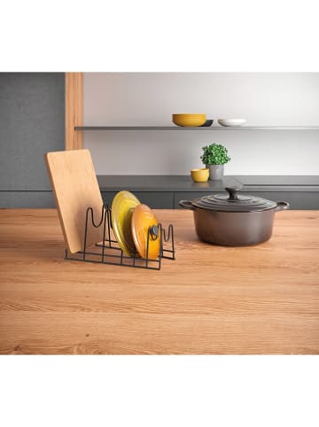 metaltex Dekselhouder "Lido" zwart - (B)28 x (H)14 x (D)16 cm