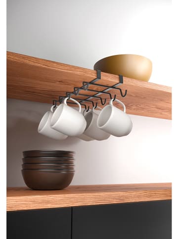 metaltex Tassenhalter ''My-Mug'' in Schwarz - (B)14 x (H)6 x (T)28 cm