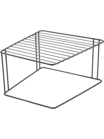 metaltex Regał "Boxe" w kolorze czarnym do rogu szafki - 25 x 15 x 25 cm