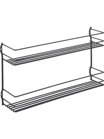 metaltex Gewürzregal ''Pepito'' in Schwarz - (B)36 x (H)19 x (T)8 cm