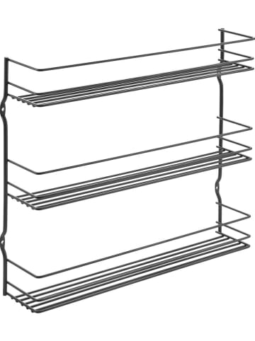 metaltex Regał "Pepito" w kolorze czarnym na przyprawy - 36 x 32 x 8 cm