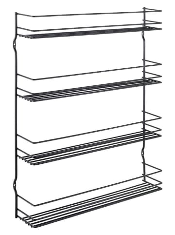 metaltex Gewürzregal "Pepito" in Schwarz - (B)36,5 x (H)45 x (T)8 cm