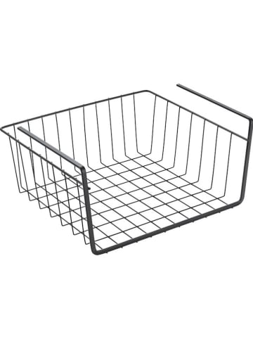 metaltex Schrankkorb ''Kanguro'' in Schwarz - (B)30 x (H)14 x (T)26 cm