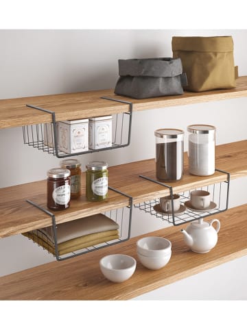 metaltex Schrankkorb ''Kanguro'' in Schwarz - (B)30 x (H)14 x (T)26 cm