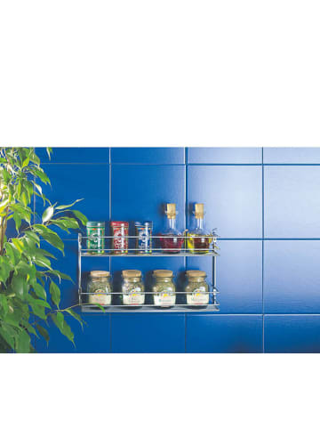 metaltex Regał "Pepito" w kolorze srebrnym na przyprawy - 36 x 19 x 8 cm