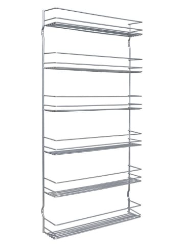 metaltex Gewürzregal "Pepito" in Silber - (B)37 x (H)71 x (T)8 cm