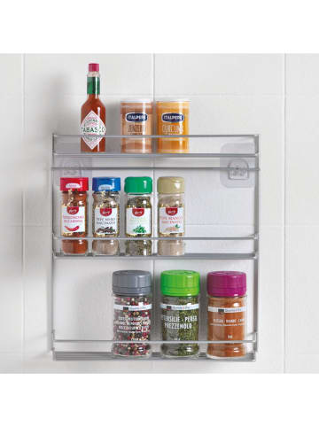 metaltex Gewürzregal "Paprika" in Silber - (B)32 x (H)34 cm