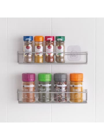 metaltex 2er-Set: Gewürzregale in Silber - (B)32 x (H)5 x (T)8 cm