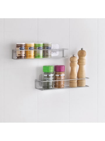 metaltex 2er-Set: Gewürzregale in Silber - (B)32 x (H)5 x (T)8 cm