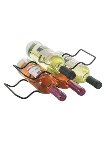 metaltex 2-delige set: flessenrekken "Lava" zilverkleurig - (B)11 x (H)32 cm