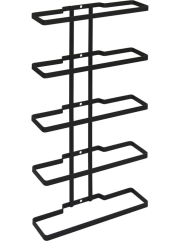 metaltex Regał "Wine-Wall" w kolorze czarnym na butelki wina - 24 x 44 x 9 cm