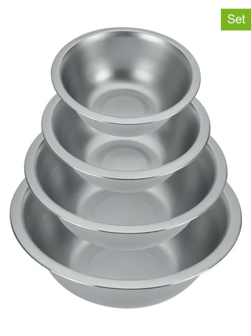 metaltex 4er-Set: Rührschüsseln in Silber
