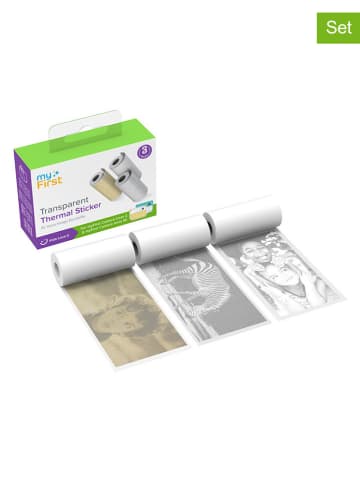 myFirst 3er-Set: Aufkleber-Rollen ''Tran.'' in Weiß/ Gold/ Silber - (L)360 x (B)5,7 cm