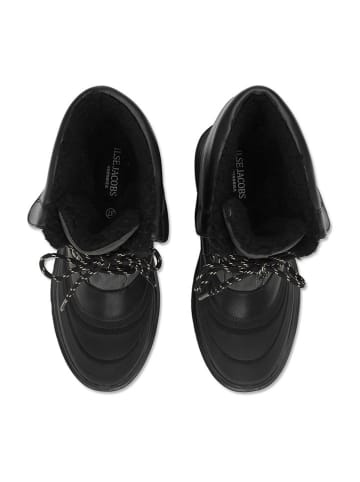 Ilse Jacobsen Skórzane botki zimowe w kolorze czarnym