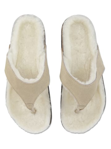 Ilse Jacobsen Leder-Zehentrenner in Beige