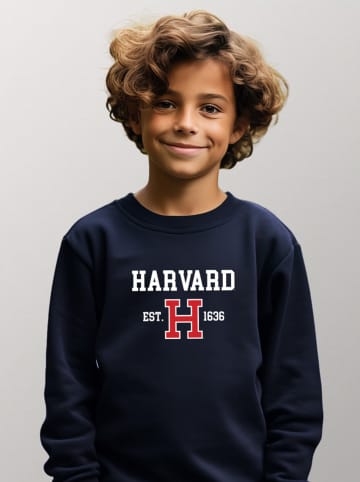 WOOOP Sweatshirt "Harvard Est 1636" in Dunkelblau