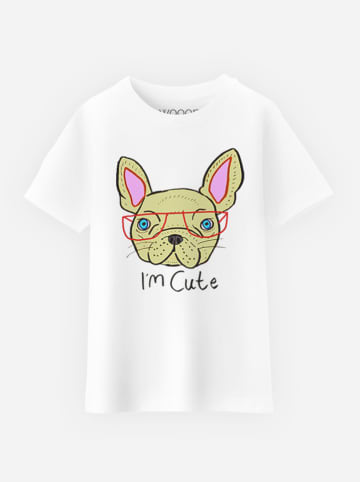 WOOOP Shirt "I am cute" in Weiß/ Bunt