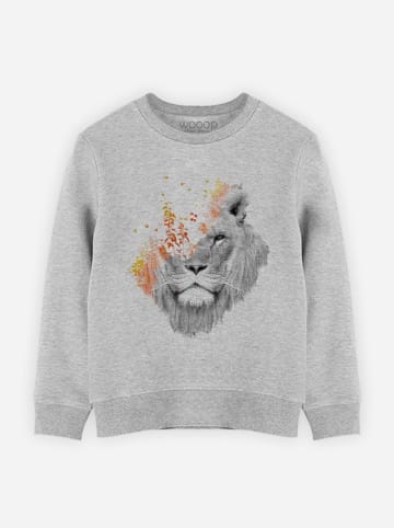WOOOP Sweatshirt "If I roar" in Grau
