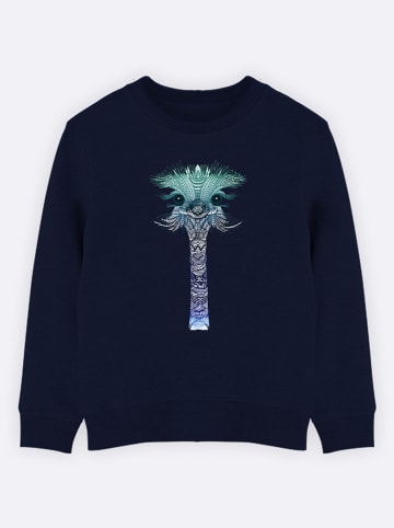 WOOOP Sweatshirt "Ostrich" in Dunkelblau